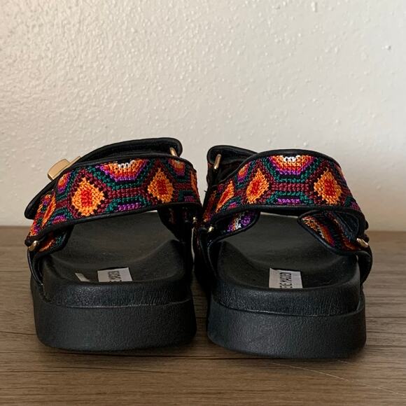 Steve Madden Mona Sandal Vibrant Colorful Womens 6 / Youth 4.5 Three Strap Bold - Picture 8 of 16